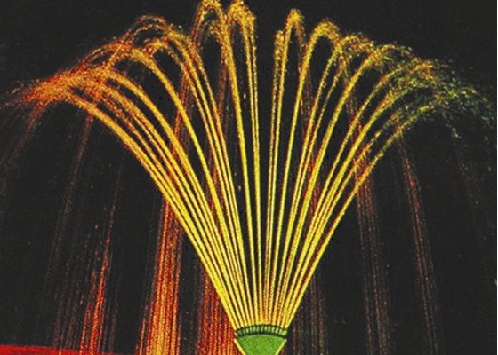 1.5 "ทองเหลือง Chromplate Phoenix Tale Fountain Jet หัวฉีด 10m3/h 150Kpa