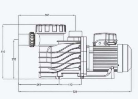 2023 พลาสติก 1HP ปั๊มสระว่ายน้ํา สําหรับอุปกรณ์สระว่ายน้ํา