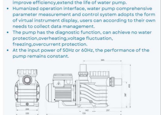 2023 EAKP100 ปั๊มสระว่ายน้ํา 1HP สําหรับสระว่ายน้ํา