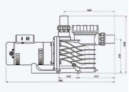 ASP100 ปั๊มน้ําสระว่ายน้ํา สําหรับการใช้สระว่ายน้ํา