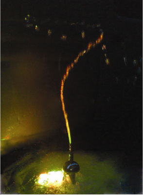 1 "ทองเหลือง Chrome Rotation Dragon Water Fountain หัวฉีด 3m3/h