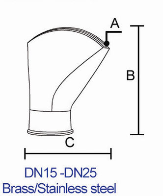 30m3 / H 1.5 "ทองเหลือง Pond Dancing Fountain Nozzles
