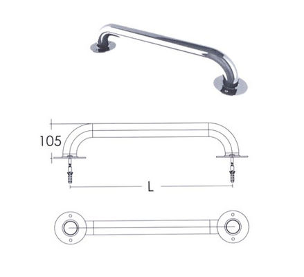 SS304 ผนังตรง 1.0mm สระว่ายน้ำคว้าราง