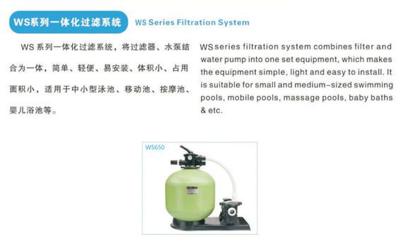 0.16m2 135Ipm 460mm เชิงพาณิชย์สระว่ายน้ำกรองทราย