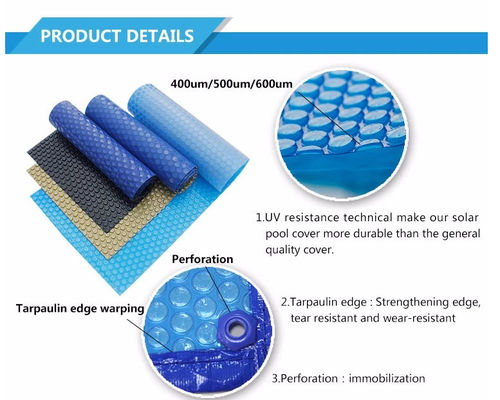 PE 2.5 × 50m 400 Micron ครอบคลุมสระว่ายน้ำพลังงานแสงอาทิตย์