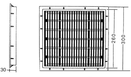 พลาสติก ABS 30X30 ซม. สี่เหลี่ยมสระว่ายน้ำหลักท่อระบายน้ำ