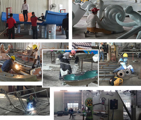 Kids Water Park Equipment 8000x8000mm สไลด์น้ำไฟเบอร์กลาส