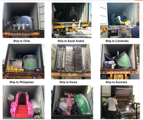 Kids Water Park Equipment 8000x8000mm สไลด์น้ำไฟเบอร์กลาส