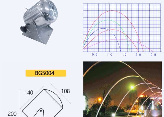 5004 1m ระยะทาง 3000 L / H 14mm Laminar Jet Fountain Nozzle