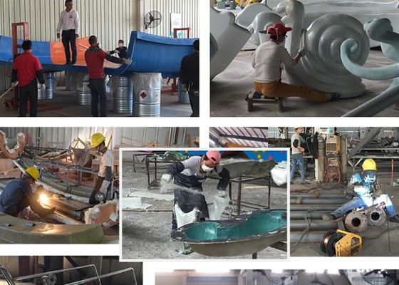 สระว่ายน้ำเด็กไฟเบอร์กลาส Monkey Water Slide