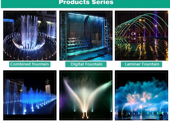 เปลี่ยนสี LED Jet 1.5m Laminar Water Fountain