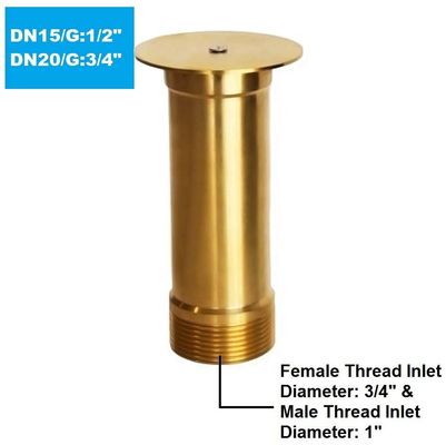 DN15 1/2 "ทองเหลืองหัวน้ำพุกระดิ่งน้ำเต็ม