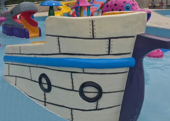 สนามเด็กเล่น TUV Ship Water Slide สำหรับ Backyard Resort