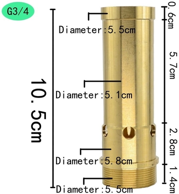 3/4" DN20 น้ำพุ Bubbler หัวฉีด 66gpm อัตราการไหลของน้ำ