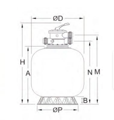 50mm Top Mount Sand Filter