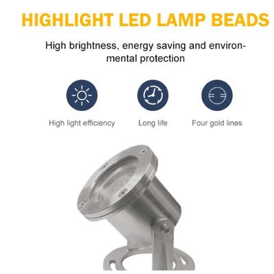 สแตนเลส IP68 DMX RGB LED ไฟใต้น้ำน้ำพุ